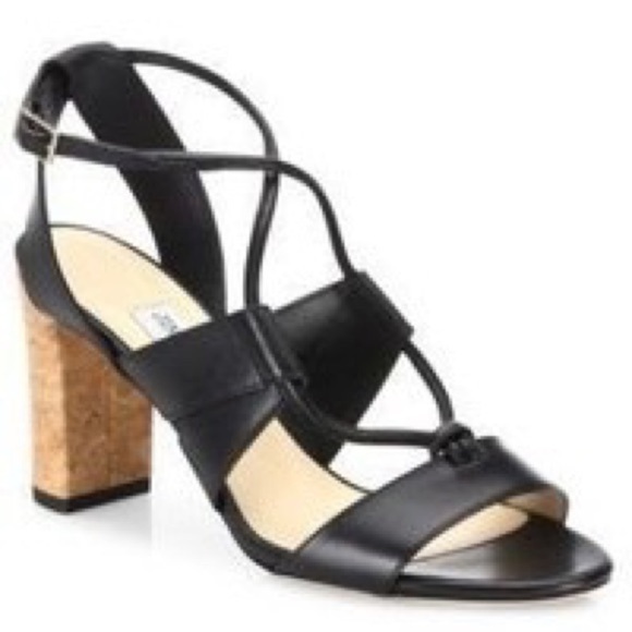 Jimmy Choo Margo 80 Cork Heeled Sandals Size 35 - Picture 6 of 6